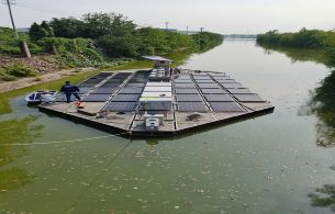 移动式浮台应用EDUR泵提升河道水指标处理